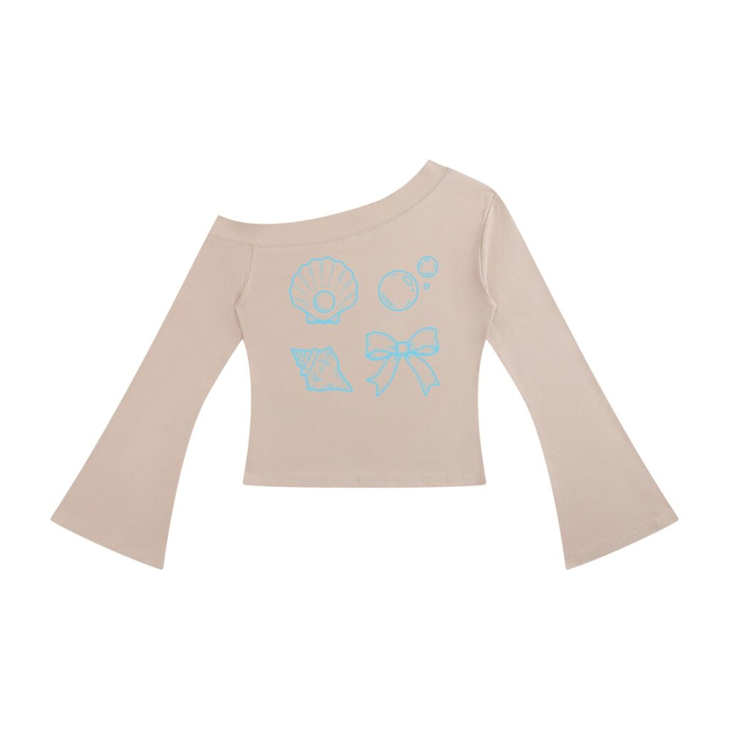 Women's Off Shoulder Bell Sleeve T-Shirt