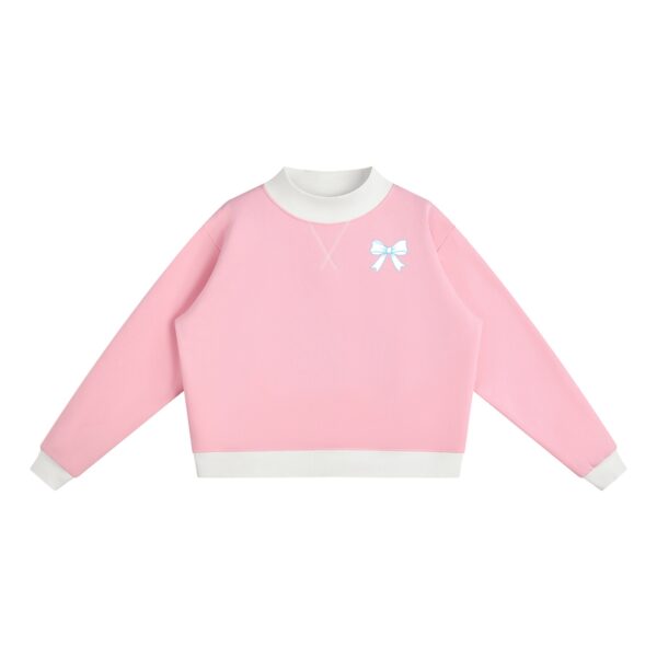 Women’s Mock Neck Crewneck Sweatshirt - Image 1