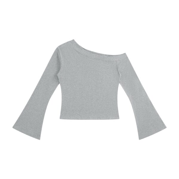 Women's Off Shoulder Bell Sleeve T-Shirt - Image 8