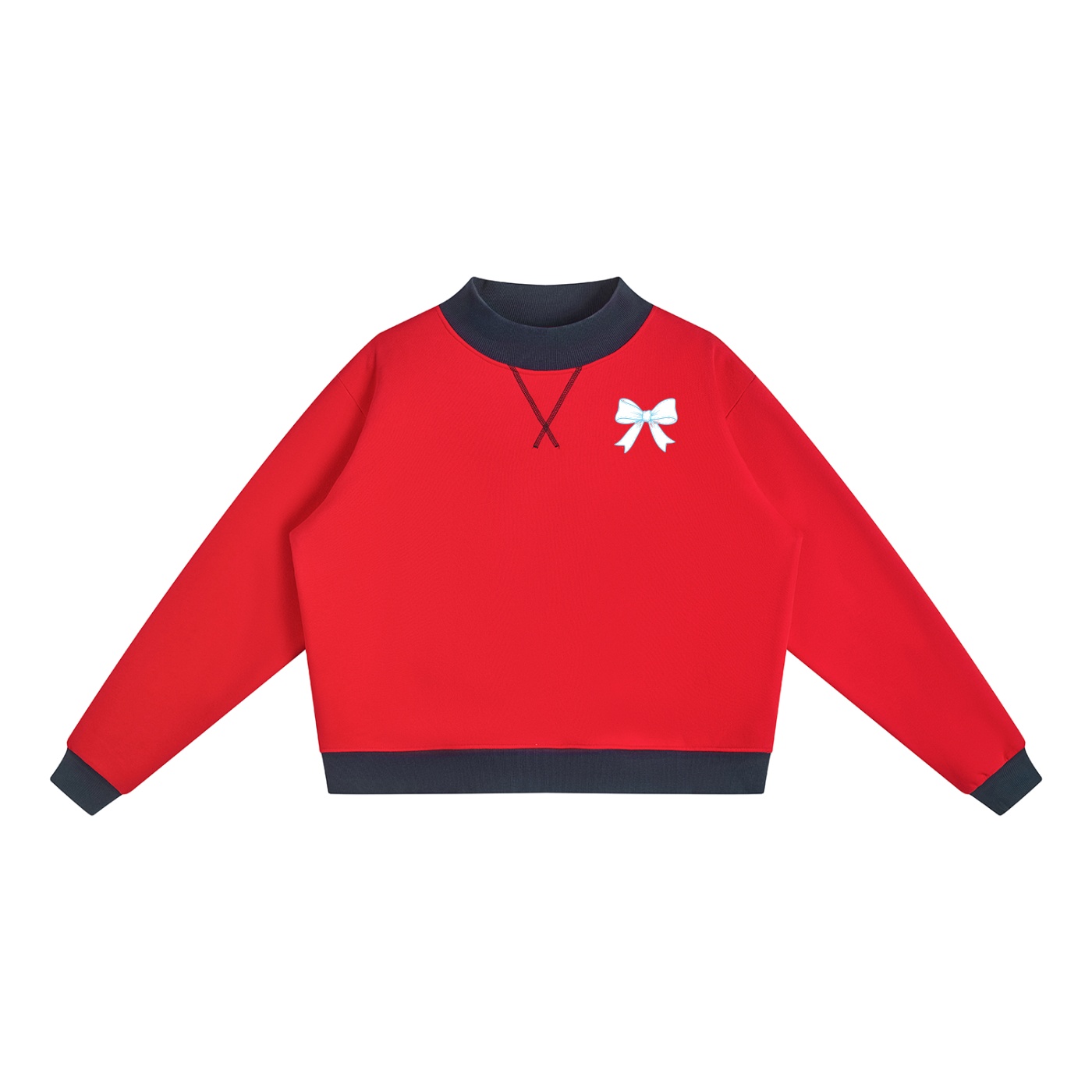 Women’s Mock Neck Crewneck Sweatshirt - Image 9