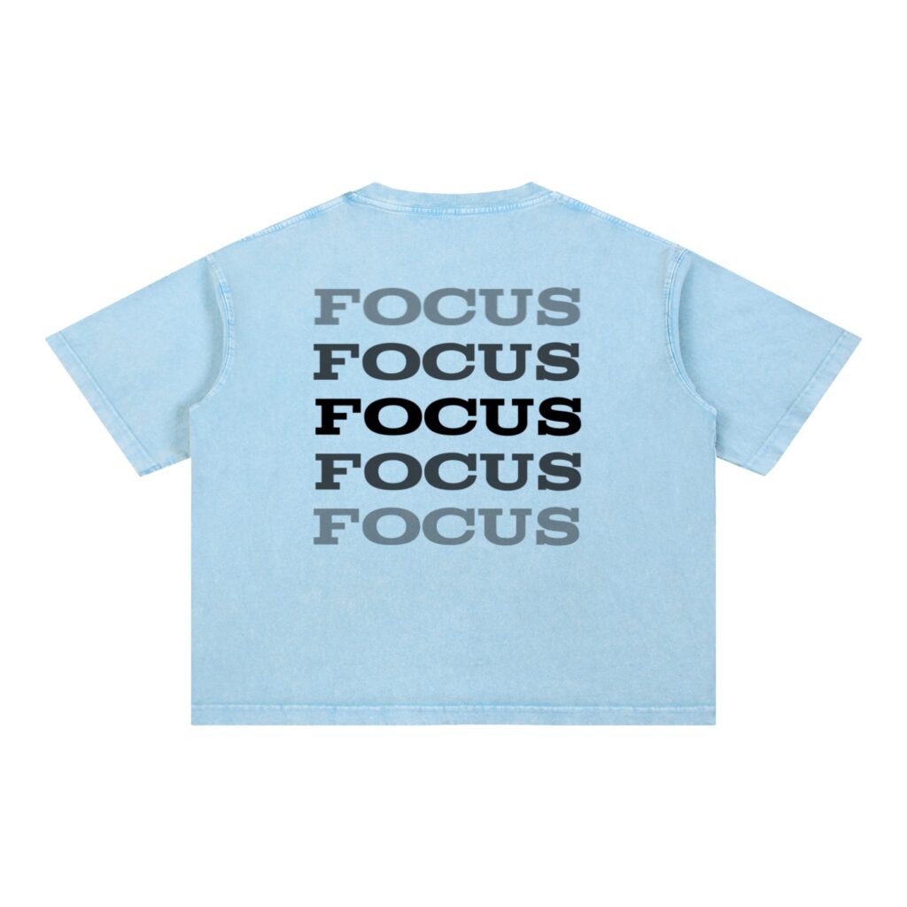 Mineral Wash Boxy Cotton T-Shirt: Light Tee