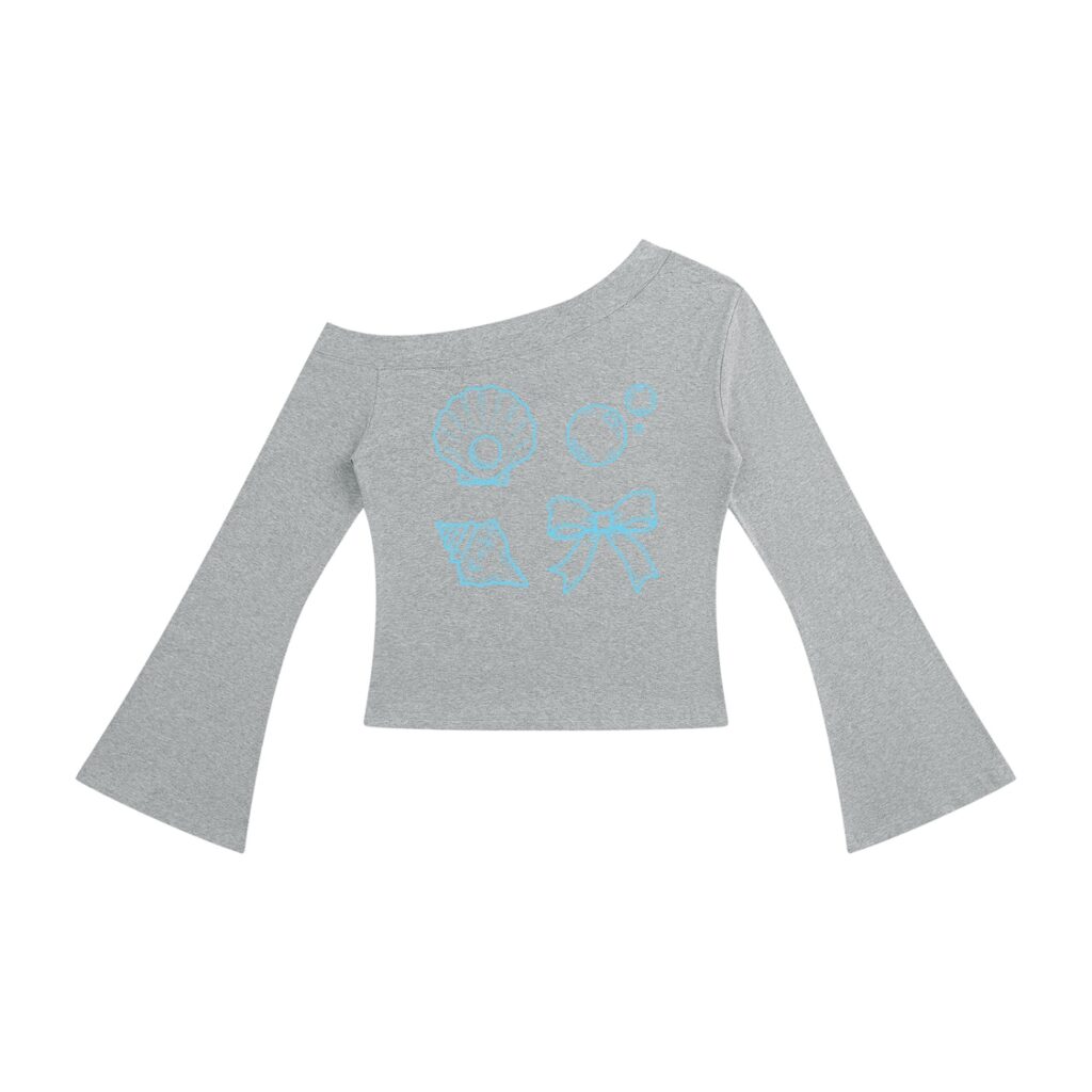 Women's Off Shoulder Bell Sleeve T-Shirt