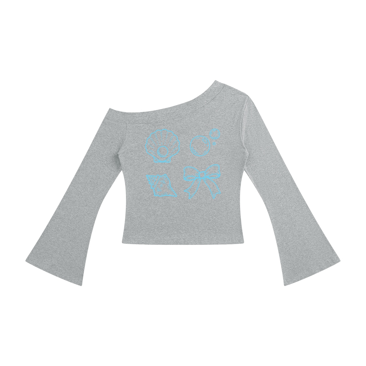Women's Off Shoulder Bell Sleeve T-Shirt - Image 7