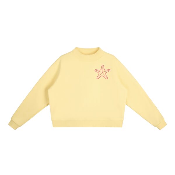Essential Fleece Mock-Neck Crew Sweatshirt: Neon Outline Edition - Image 9