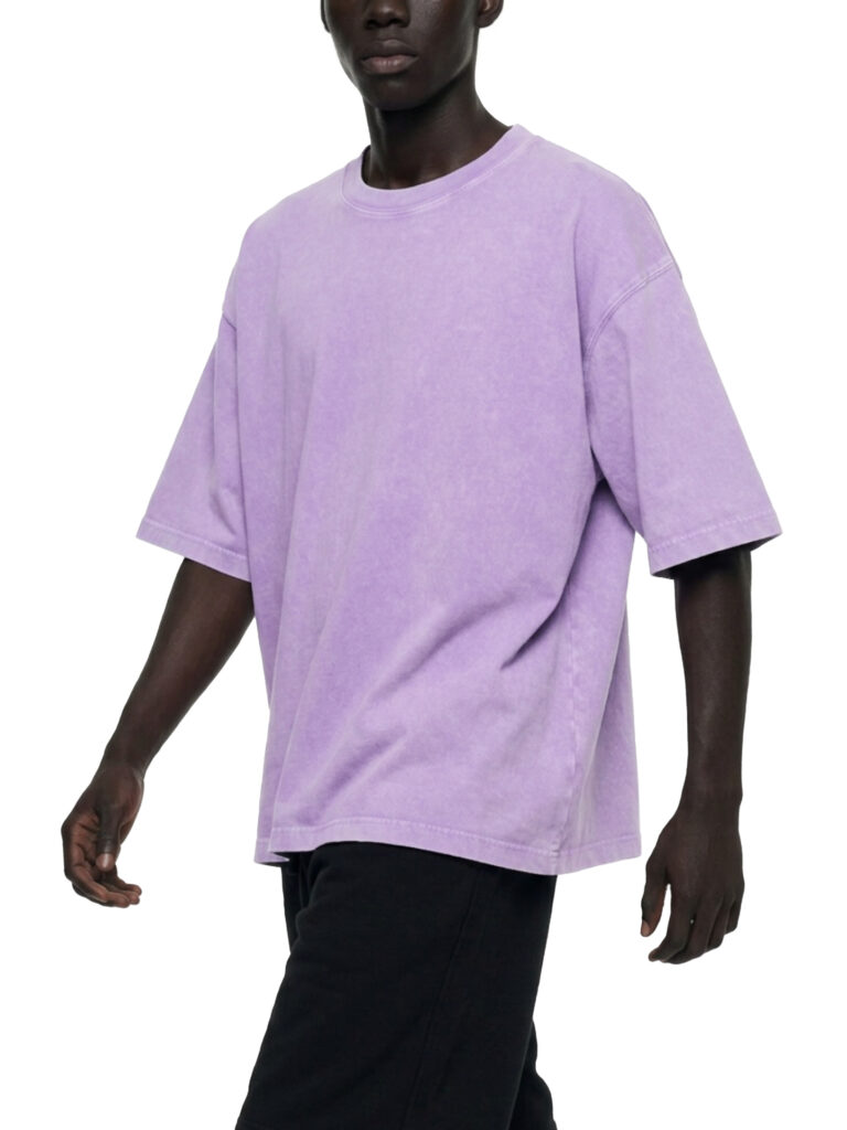 Mineral Wash Boxy Cotton T-Shirt: Light Tee