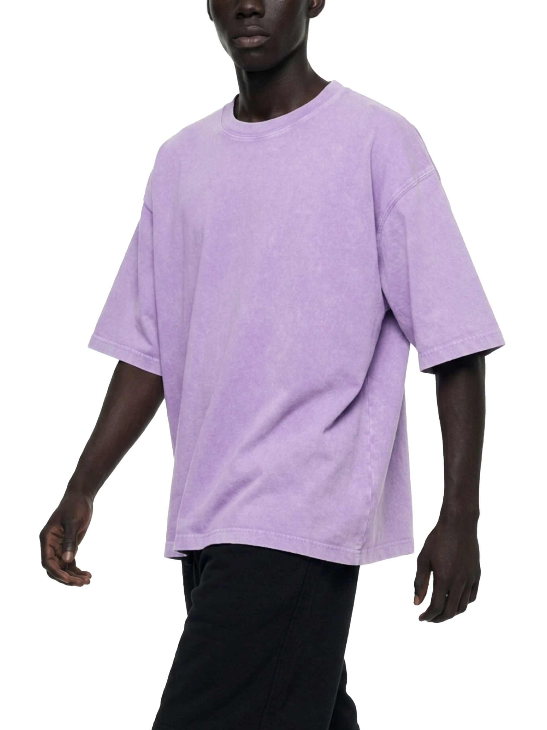 Mineral Wash Boxy Cotton T-Shirt: Light Tee - Image 18