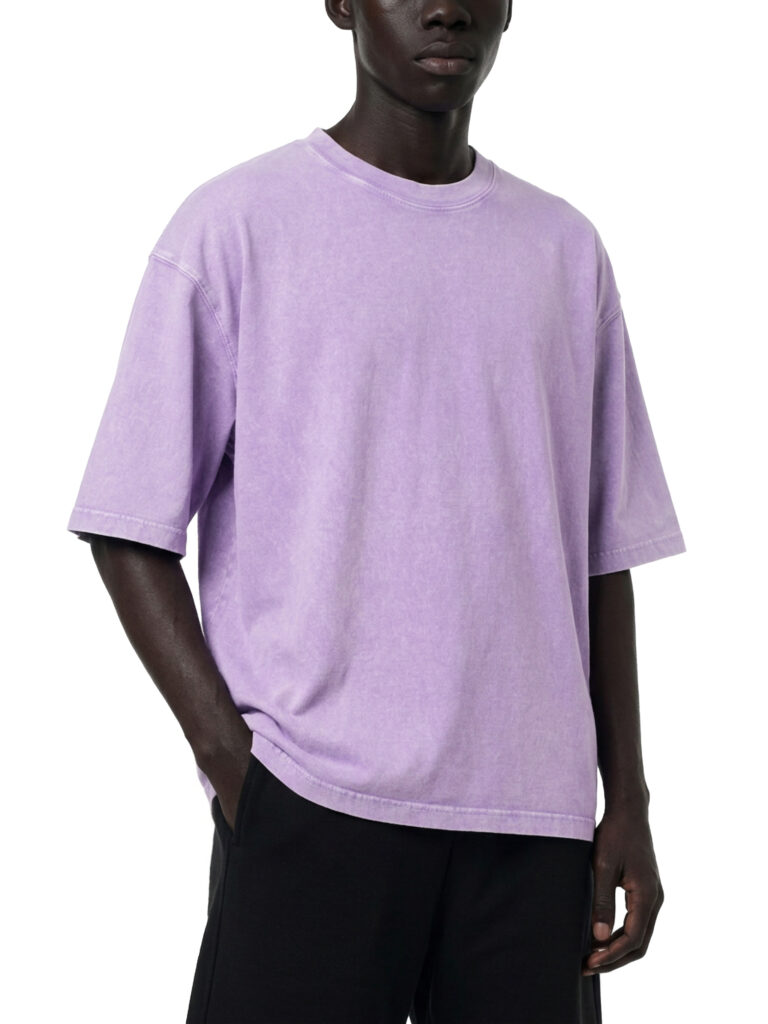 Mineral Wash Boxy Cotton T-Shirt: Light Tee