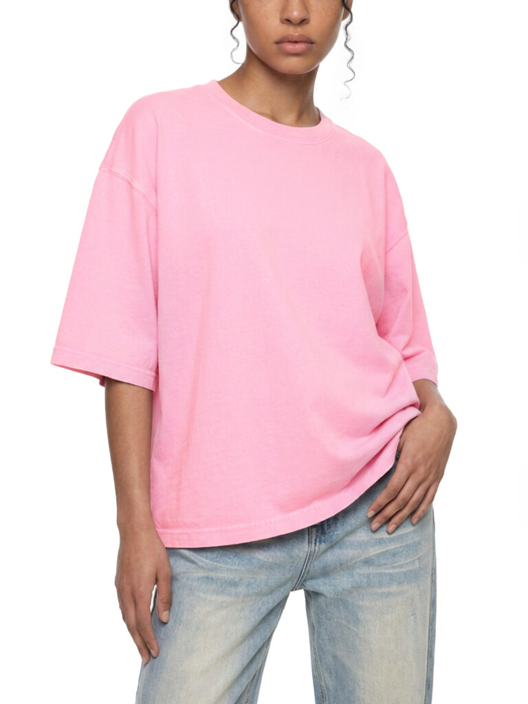 Mineral Wash Boxy Cotton T-Shirt: Light Tee
